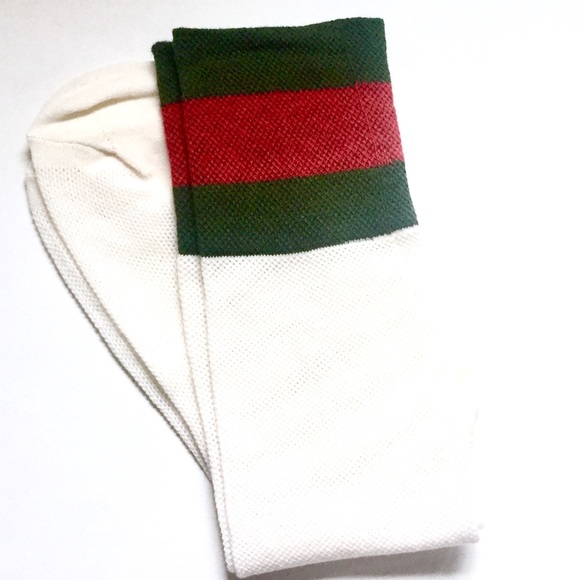 Gucci Other - Gucci Socks Unisex Green Red Web Cuff OS Italy